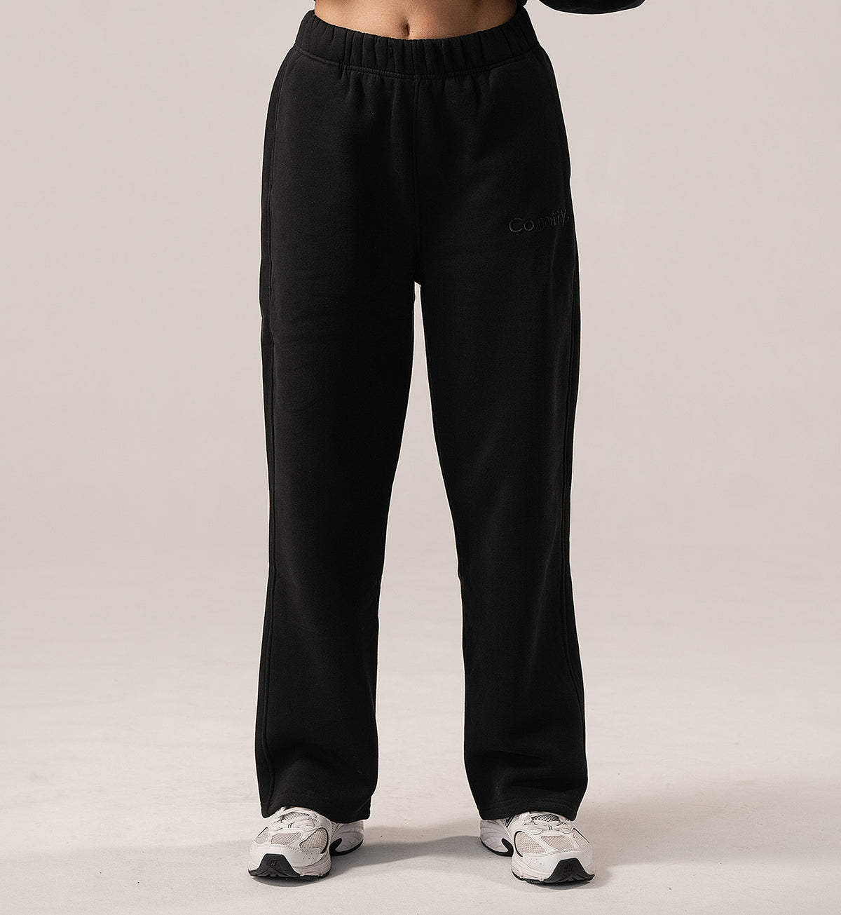 Straight leg tracksuit - deep black
