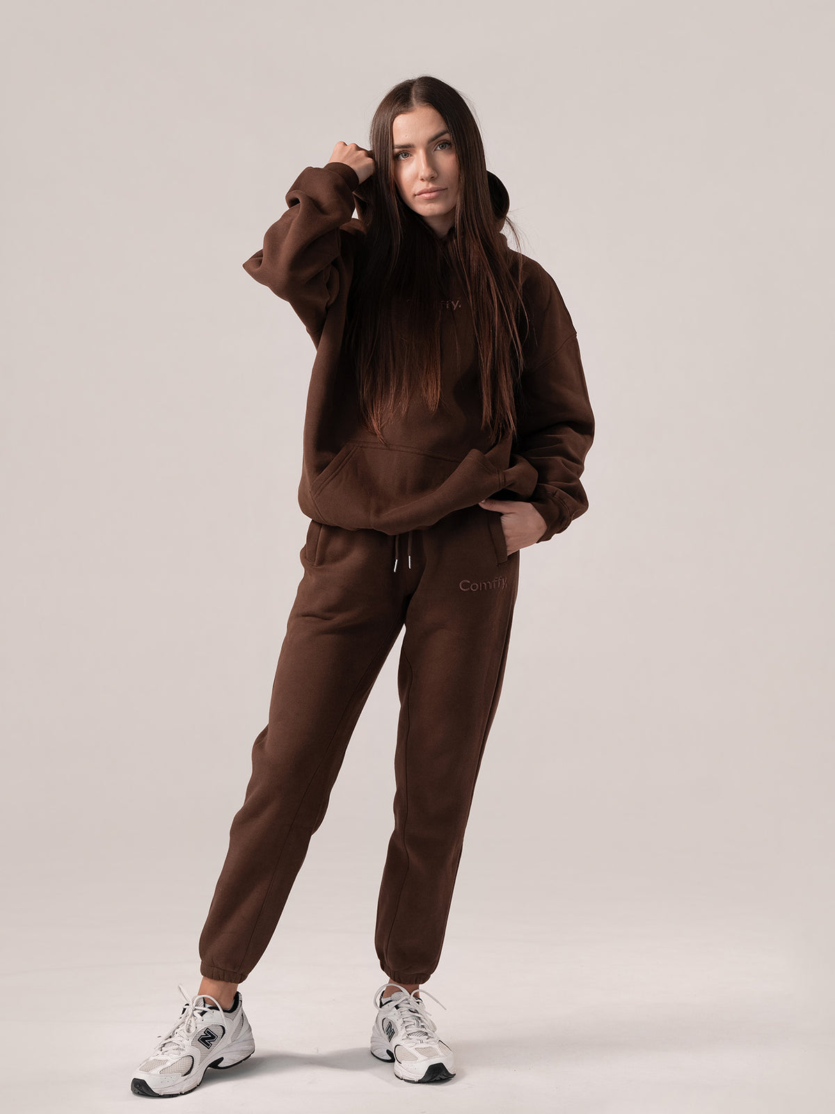 Tracksuits with drawstrings - chocolate