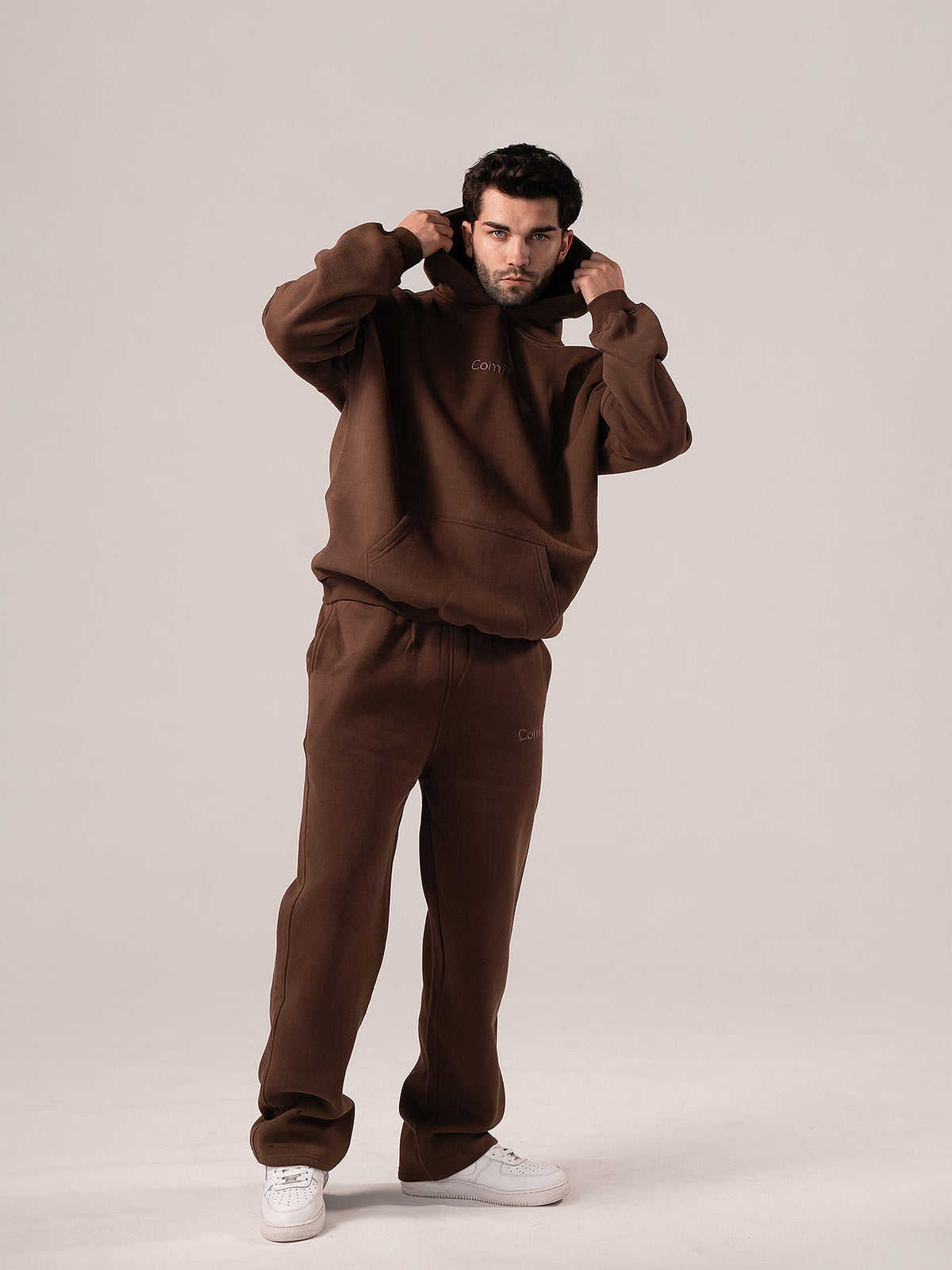 Straight leg tracksuits - chocolate