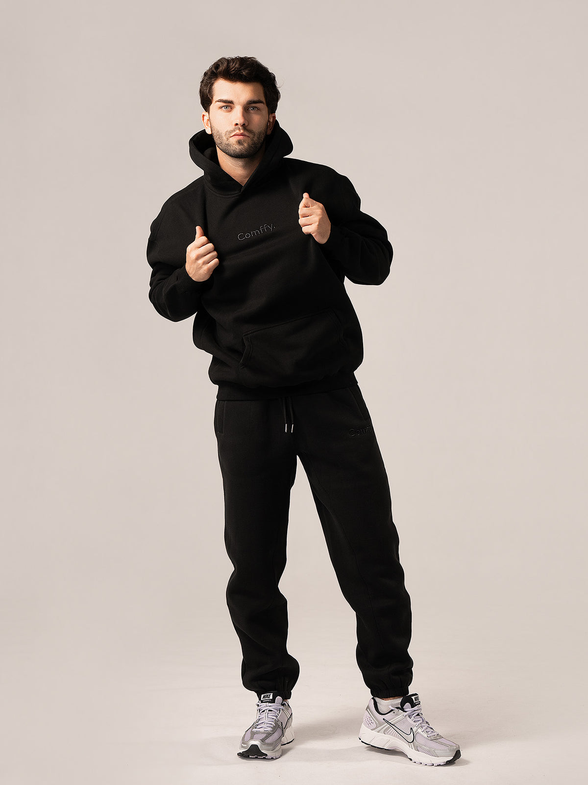 Tracksuits with drawstrings - deep black