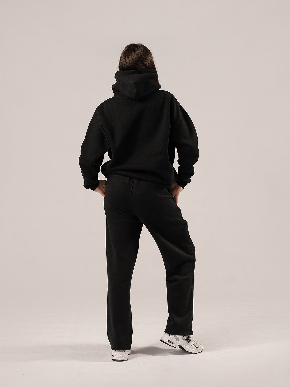 Straight leg tracksuit - deep black
